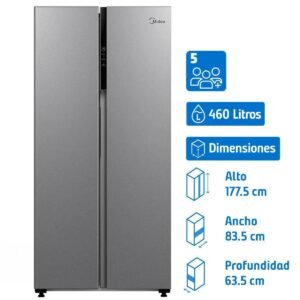 Heladera Doble Puerta Midea Color Gris