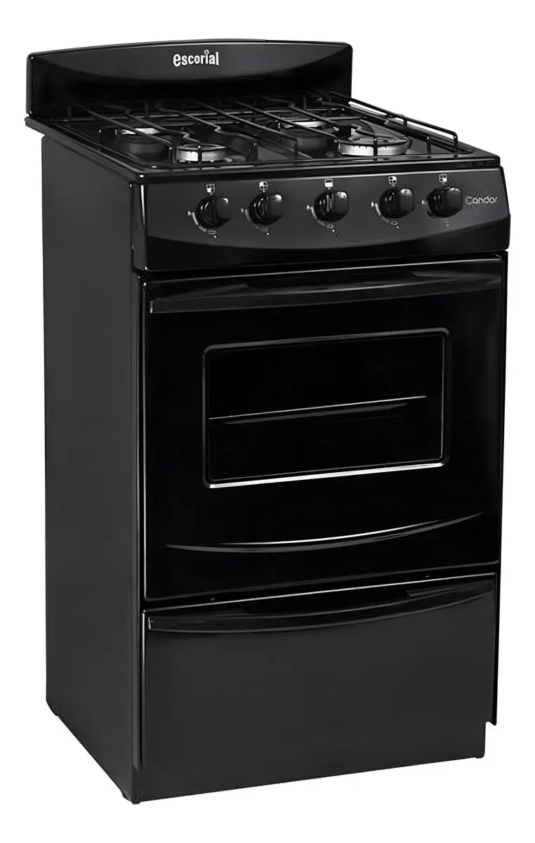 Cocina Escorial Candor gas envasado Negra - Imagen 3