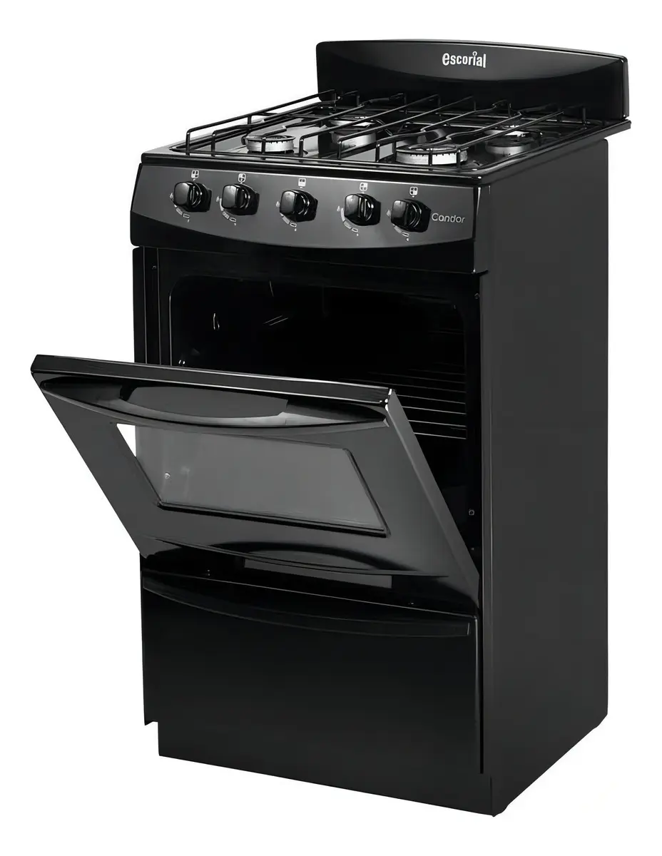 Cocina Escorial Candor gas envasado Negra - Imagen 2