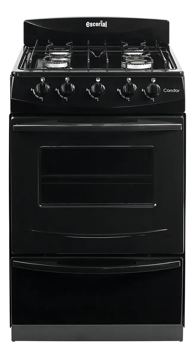 Cocina Escorial Candor gas envasado Negra