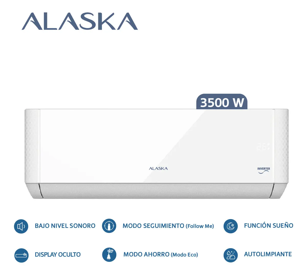 Aire Acondicionado Alaska 3500 Wts Inverter Frio / Calor