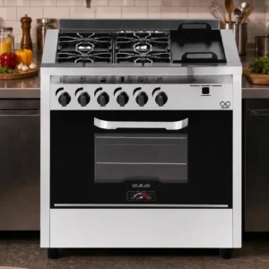 Cocina Industrial Usman 4 Hornallas + Plancha  Acero Inox