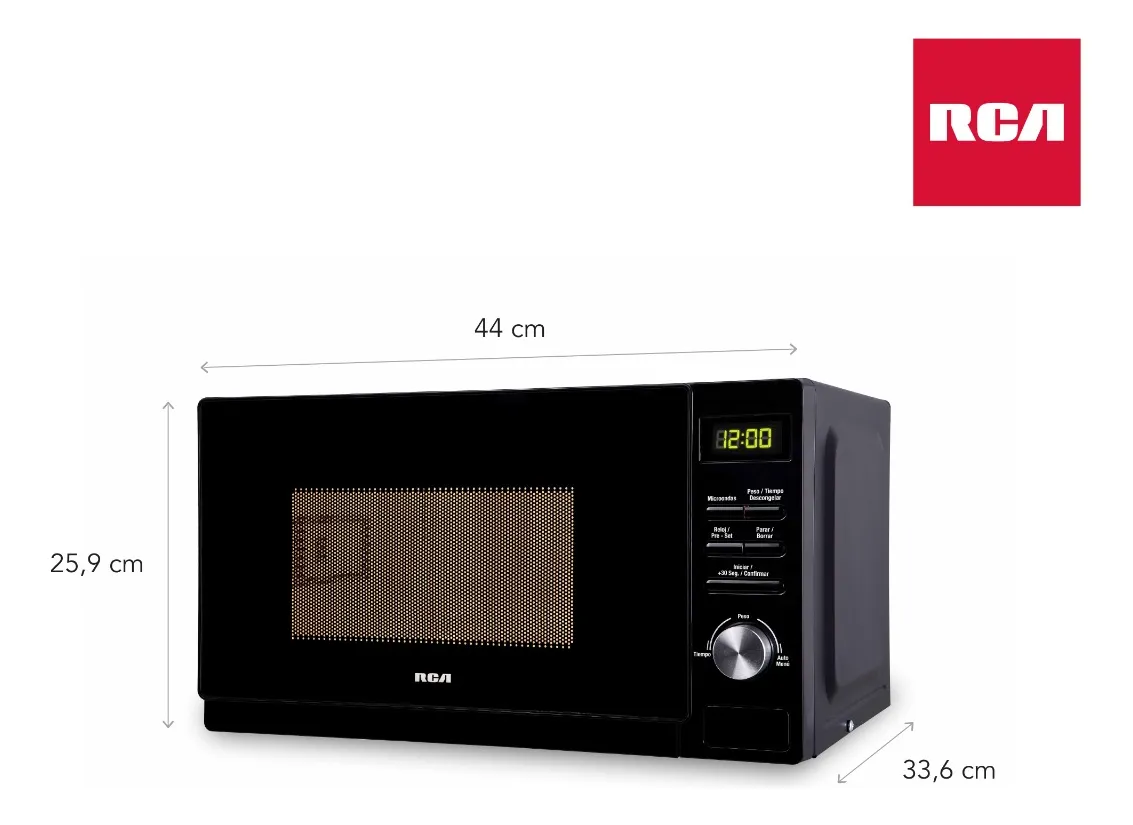 Microondas Rca 20l Digital Negro - Imagen 2