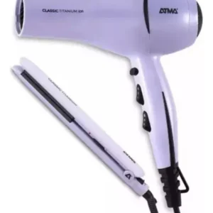 Set Atma Secador Y Planchita De Pelo  Titanium